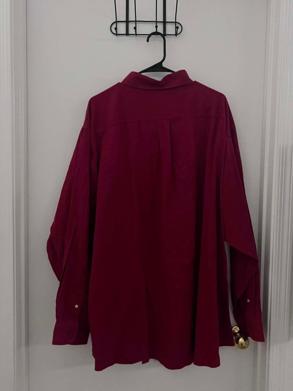 Roundtree & Yorke Classics Men’s Red Long Sleeve Dress Shirt 3XT Big & Tall - Picture 5 of 5